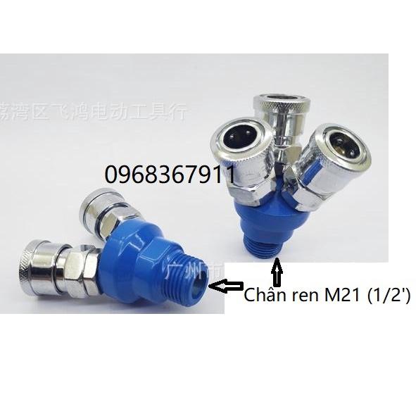 Chạc chia 3 khí nén, chạc chia 2 khí nén ren ngoài 21