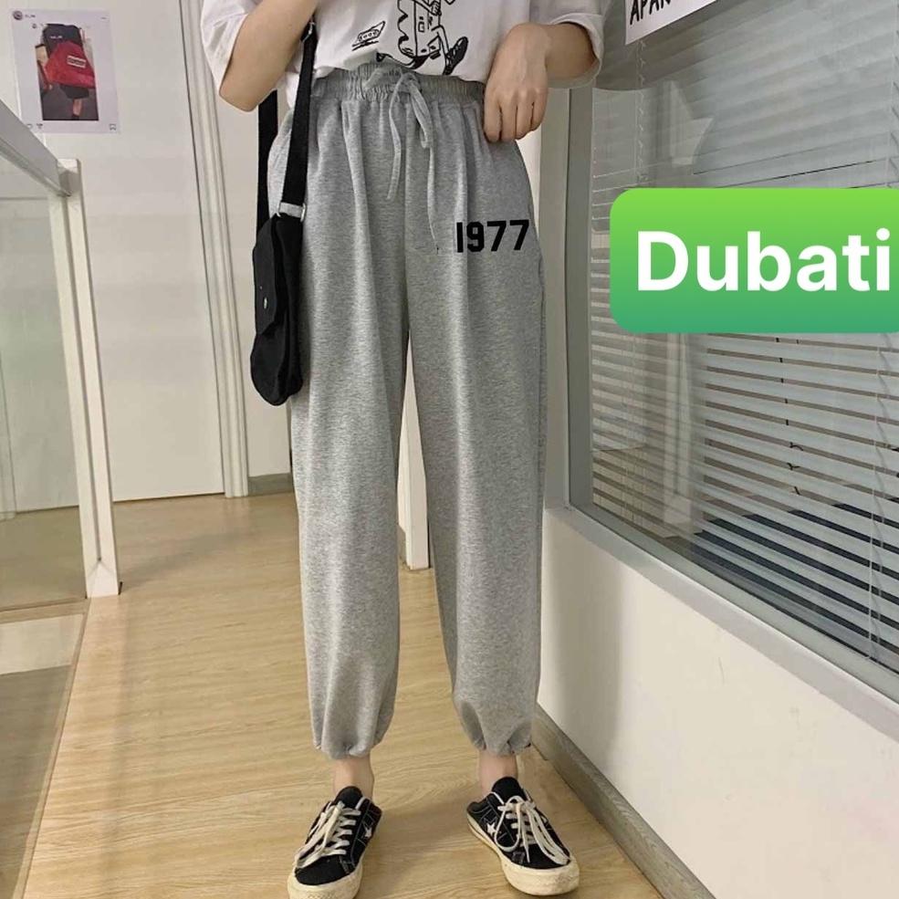 QUẦN JOGGER NAM NỮ UNISEX CHẤT NỈ DÀY DA CÁ ỐNG SUÔNG RỘNG 1977 PHONG CÁCH CAO CẤP MỚI -DUBATI FASHION