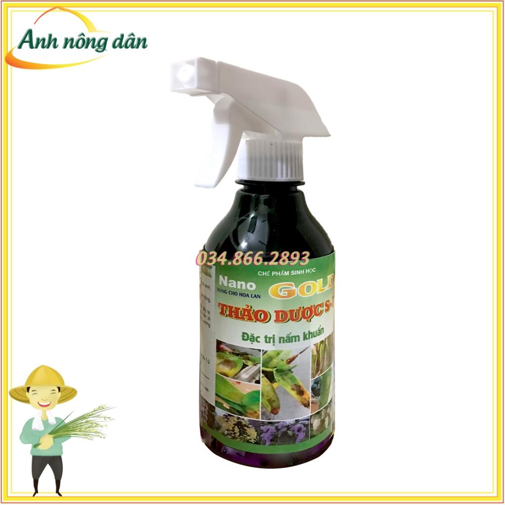 Chế phẩm thảo dược trừ nấm, vi khuẩn Nano Gold dạng chai xịt chuyên dùng cho hoa lan