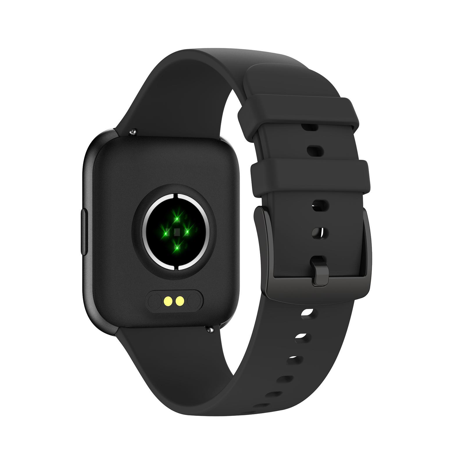 IP68 Waterproof Smartwatch Unisex Sport Watch   Monitor Black
