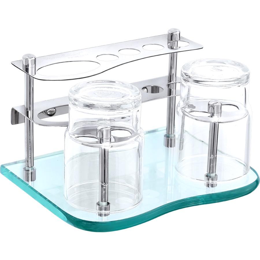 KỆ LY ĐÔI INOX SÁNG BÓNG KL-02