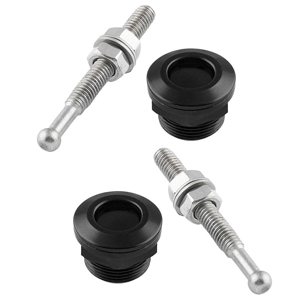 2Pcs 22mm Quick Release Latch Fastener Hood Push Button Billet Pins Lock+Screw