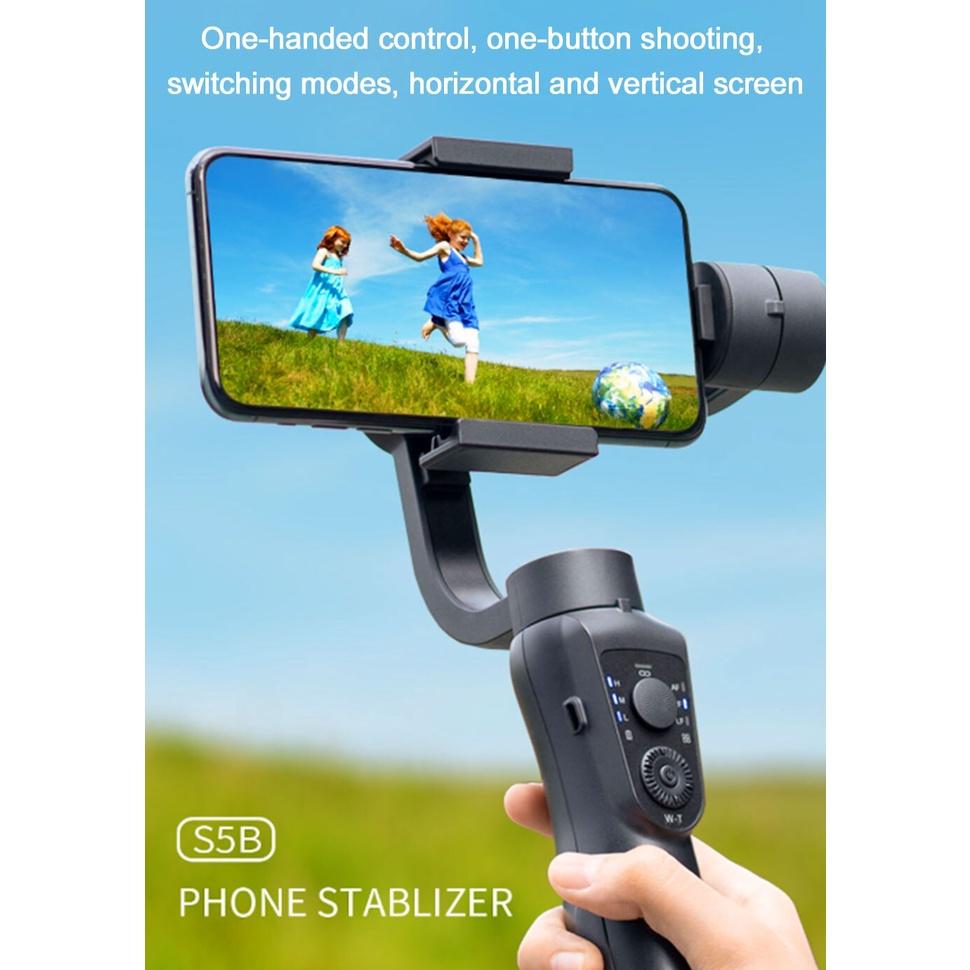 Tay cầm chống rung gimbal S5B - gậy chống rung quay vlog thiết kế 3 trục ổn định mọi góc quay