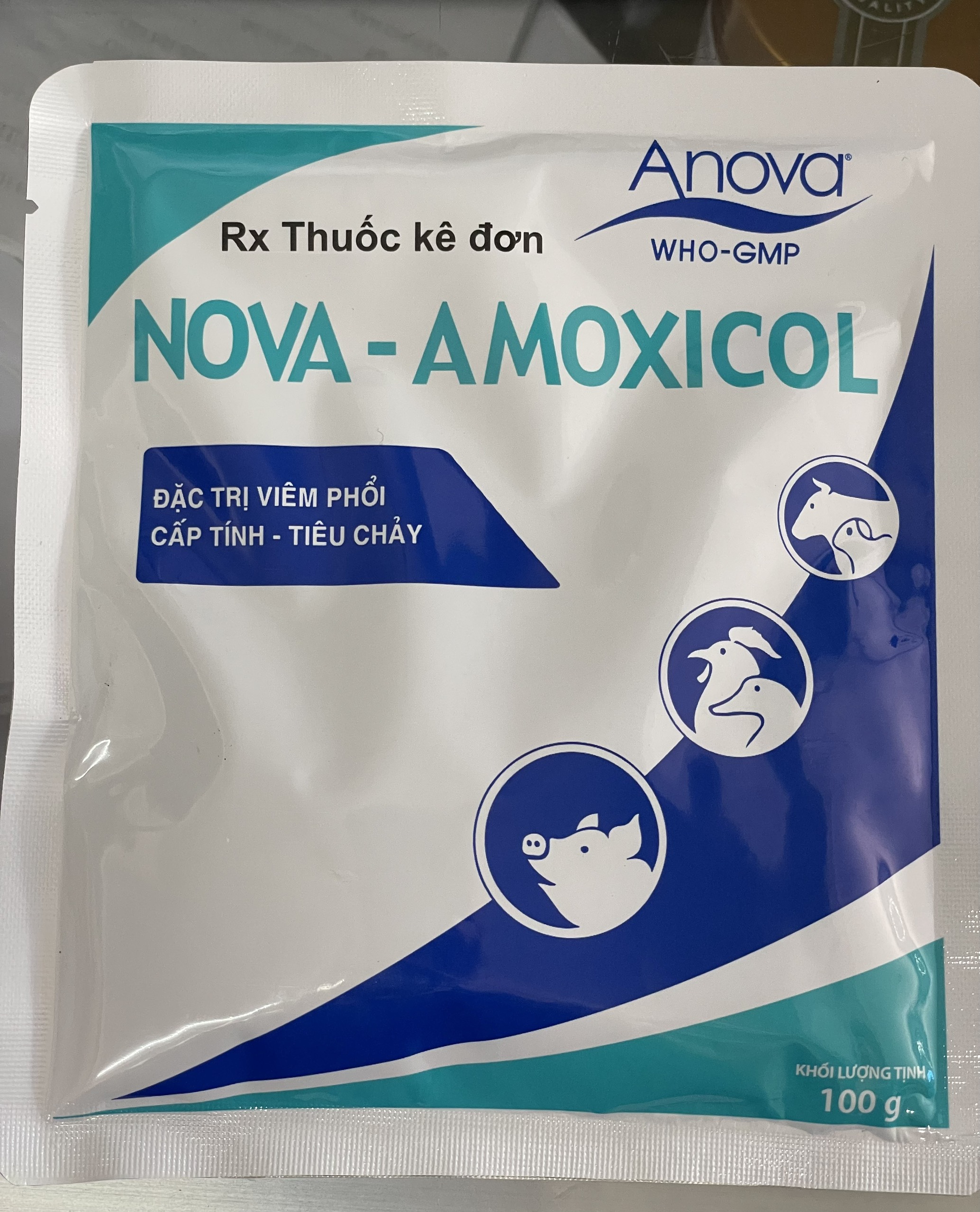 AMOXICOL 100g - ĐẶC TR.Ị VIÊM PHỔI CẤP TÍNH, TIÊU CHẢY