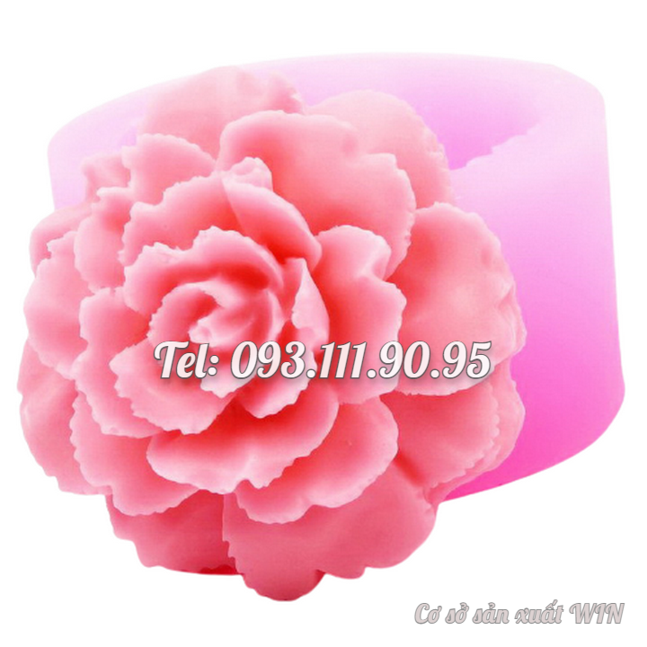 Khuôn silicon làm rau câu hoa cẩm chướng loại 7 cm - Mã số 1165