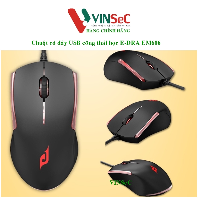 Chuột văn phòng USB EDra EM606 - Hàng Chính Hãng