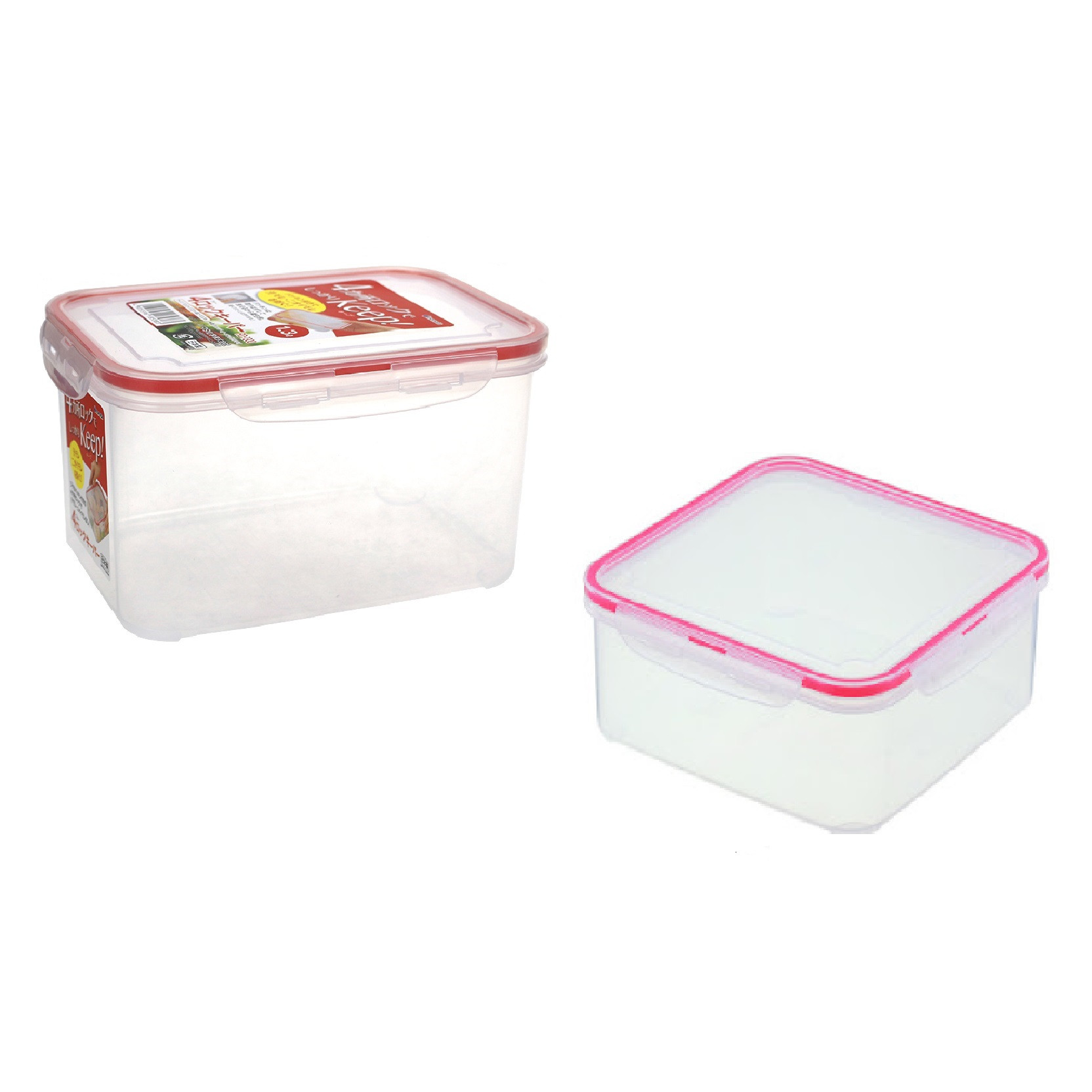 Combo 2 hộp nhựa trong đựng thực phẩm 1,3 lít - Hàng nội địa Nhật Bản