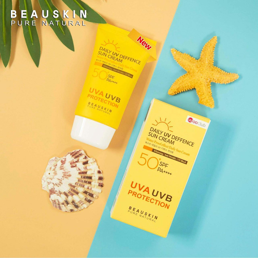 Kem chống nắng kiểm soát dầu Beauskin Daily Defense Sun Cream Hàn Quốc 50ml tặng kèm móc khoá