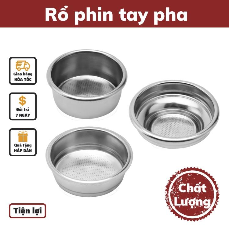 Rổ phin inox 54mm cafe pha máy lỗ nhỏ tạo crema dày sánh và mịn đủ size đủ loại bảo hành 1 đổi 1 pha cà phê espresso