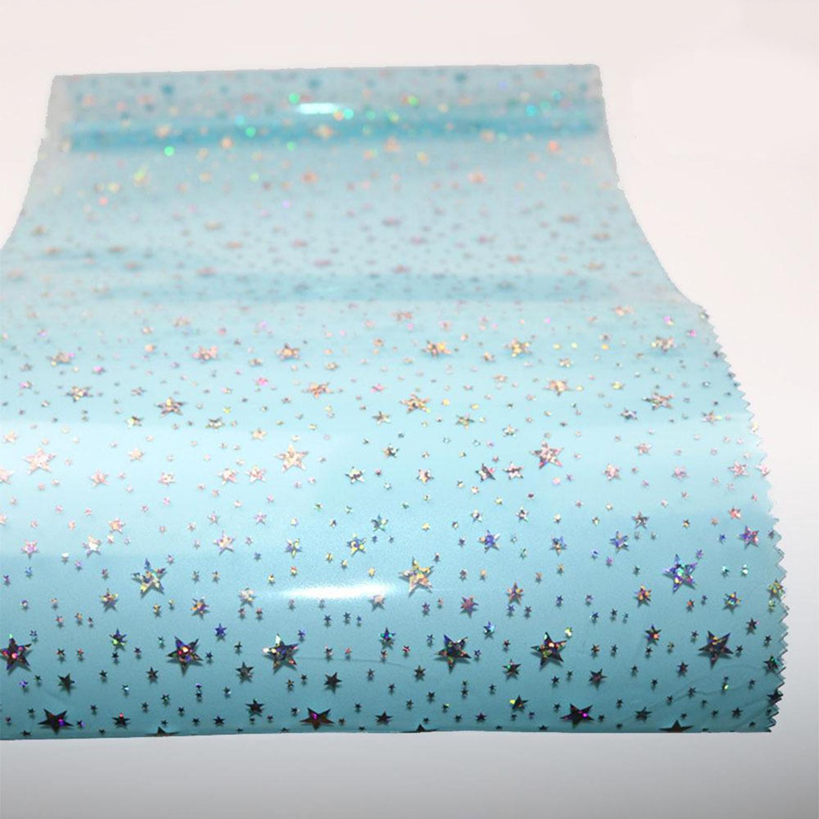 Transparent Holographic Vinyl Film Clear Vinyl Fabric for Sewing DIY Bag Art