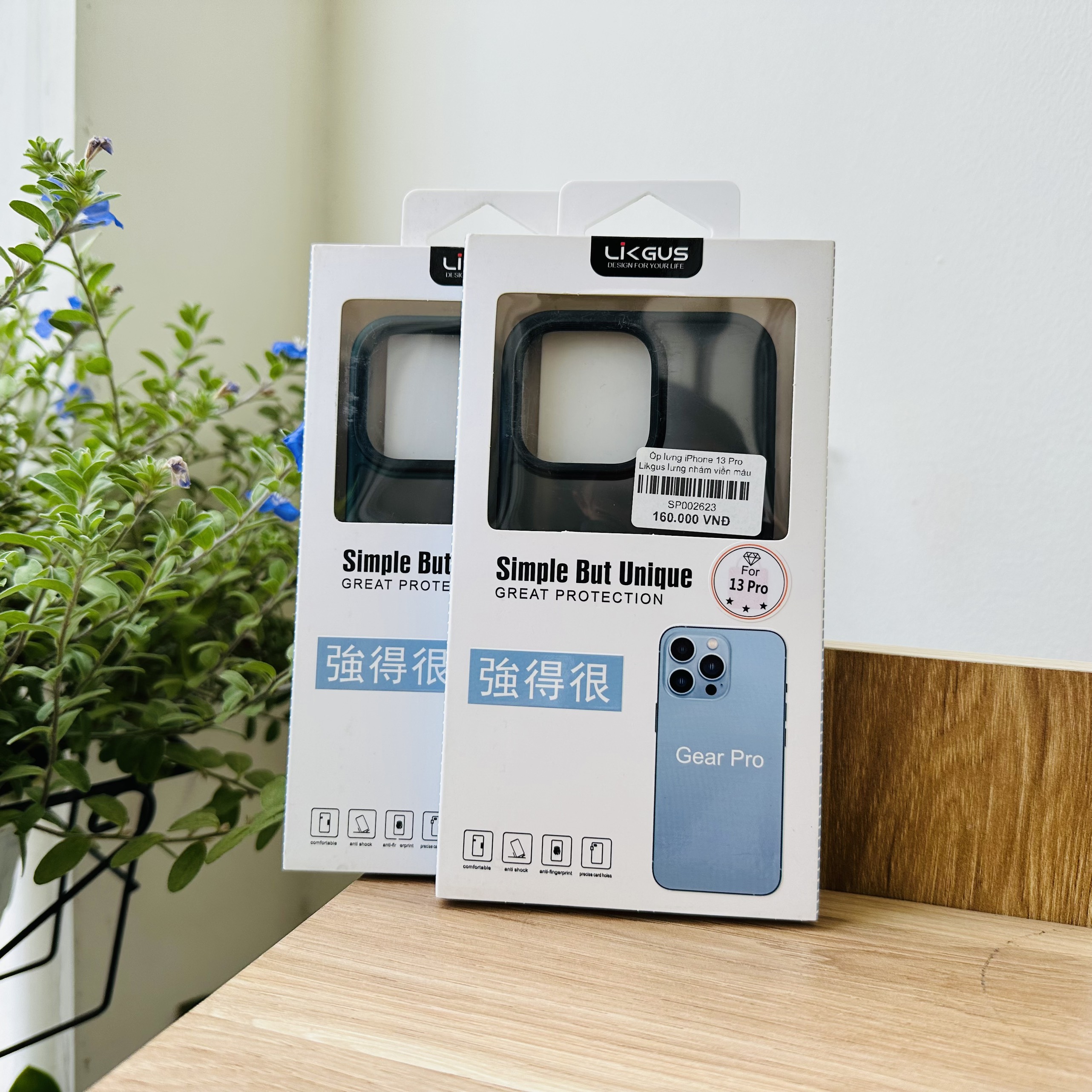 Ốp lưng dành cho  iPhone 13 Pro Likgus lưng nhám viền màu- Hàng chính hãng