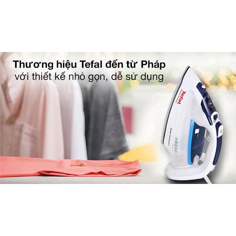 Bàn Ủi Hơi Nước Tefal FV4980, Bàn Là Cầm Tay, Công Suất 2600W, Chống Quá Nhiệt, Dùng Cho Mọi Loại Vải, Nhập Đức, BH 12 Tháng, Hàng Chính Hãng