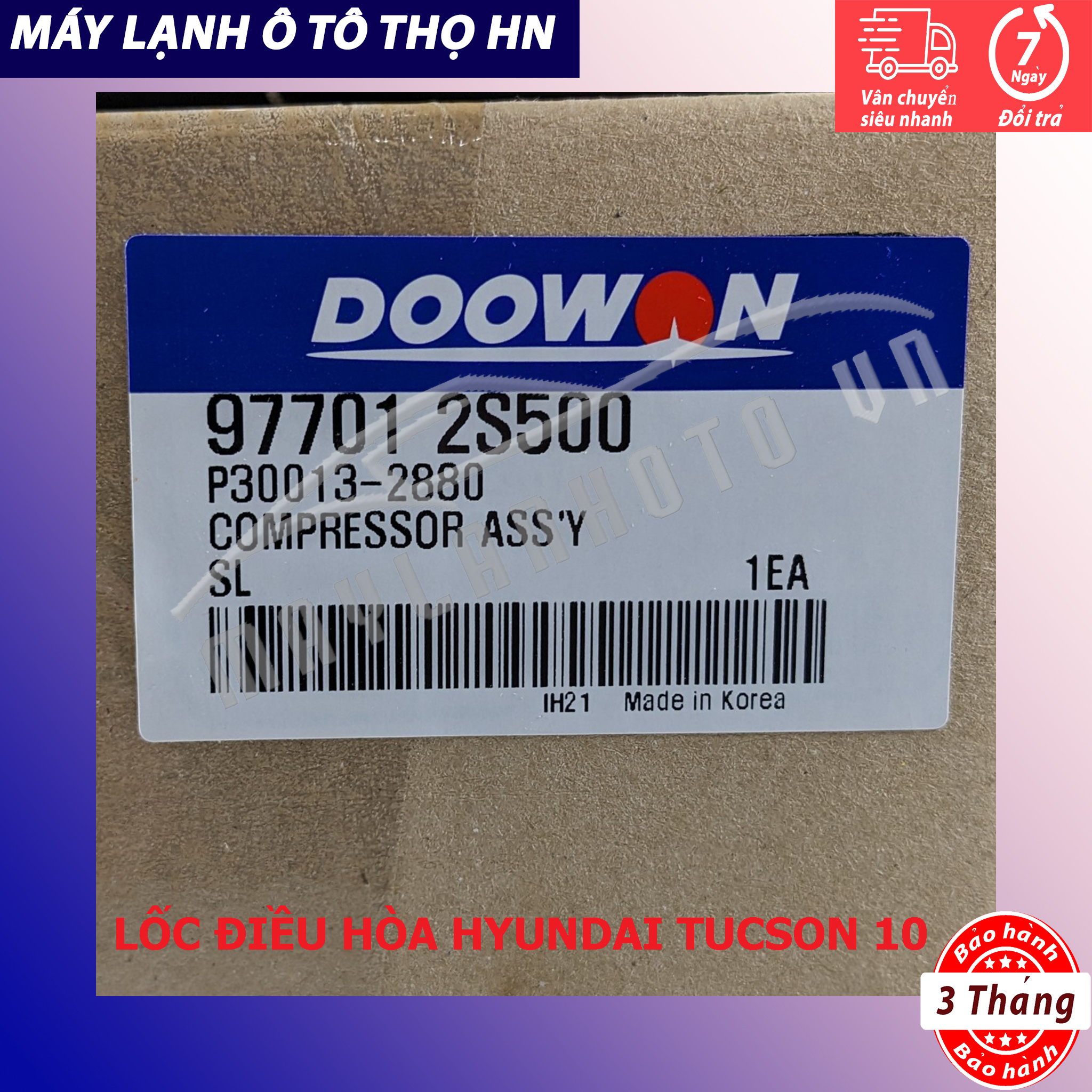 Lốc điều hòa  HYD Tucson IX-Kia Sportage 2008 2009 2010 2011 2012 4 chân Hàn Quốc 08 09 10 11 12 97701-2S500
