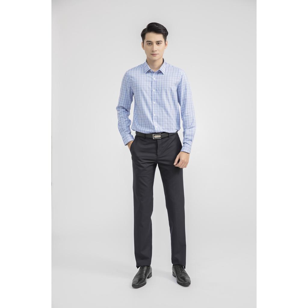 Áo sơ mi nam dài tay ARISTINO phom Slim fit, thiết kế tà lượn, không túi, chất liệu Bamboo thoáng mát - ALS18901