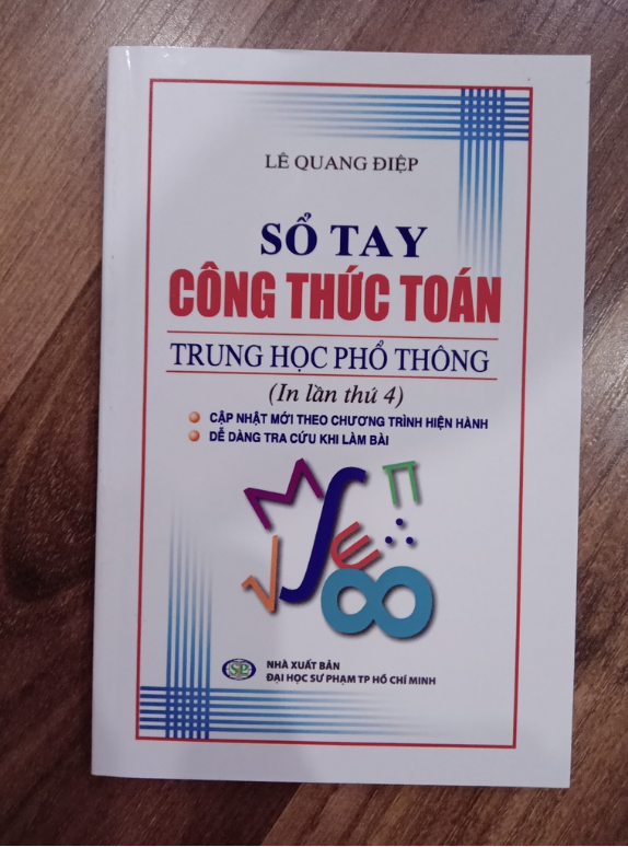 Sách - Sổ tay công thức toán trung học phổ thông