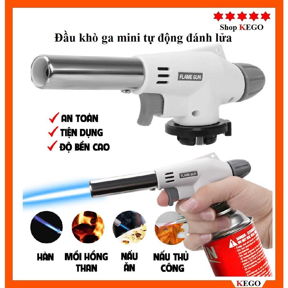 Đèn Khò Ga cầm tay Mini tự động đánh lửa điện tử FLAME GUN điều chỉnh được ngọn lửa