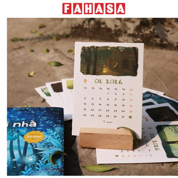 Sách - Trốn Lên Mái Nhà Để Khóc - Ấn Bản Sưu Tầm - Bìa Cứng - Tặng Kèm Bộ Lịch Mini 2026 Được Minh Họa Bởi Tác Giả + Đế Lịch Gỗ + Postcard Độc Quyền Có Chữ Ký Tác Giả + Thiệp Thông Điệp Ngẫu Nhiên - Độc Quyền Fahasa