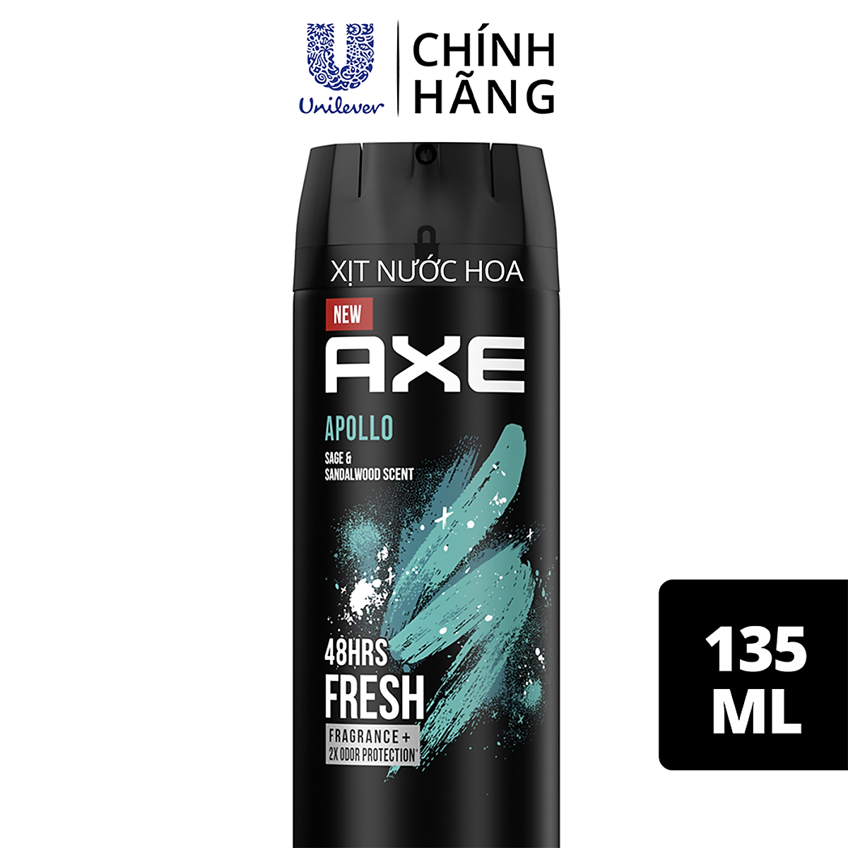 Xịt nước hoa toàn thân dành cho nam AXE Apollo (135ml)