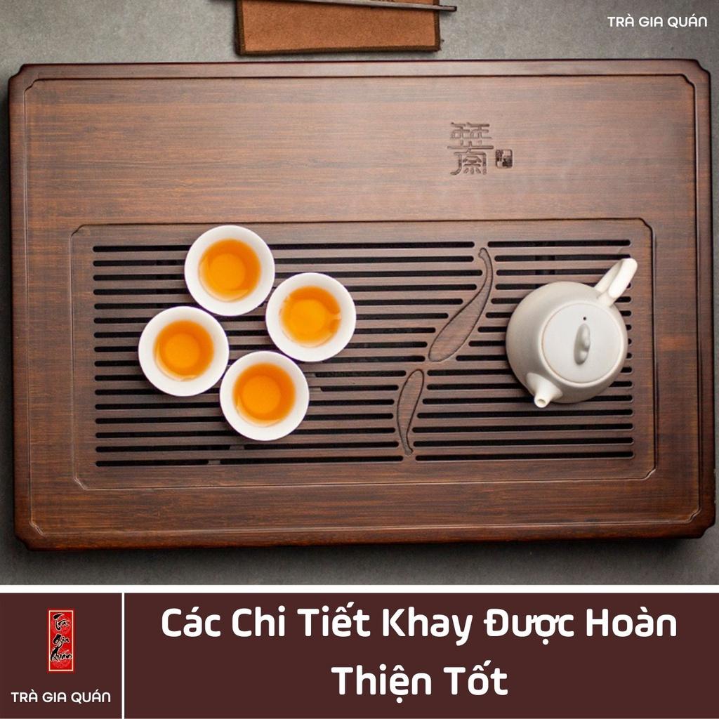 Khay Trà Tre Cao Cấp Chữ Nhật Trung Kích Thước 42*25*3 KT 43