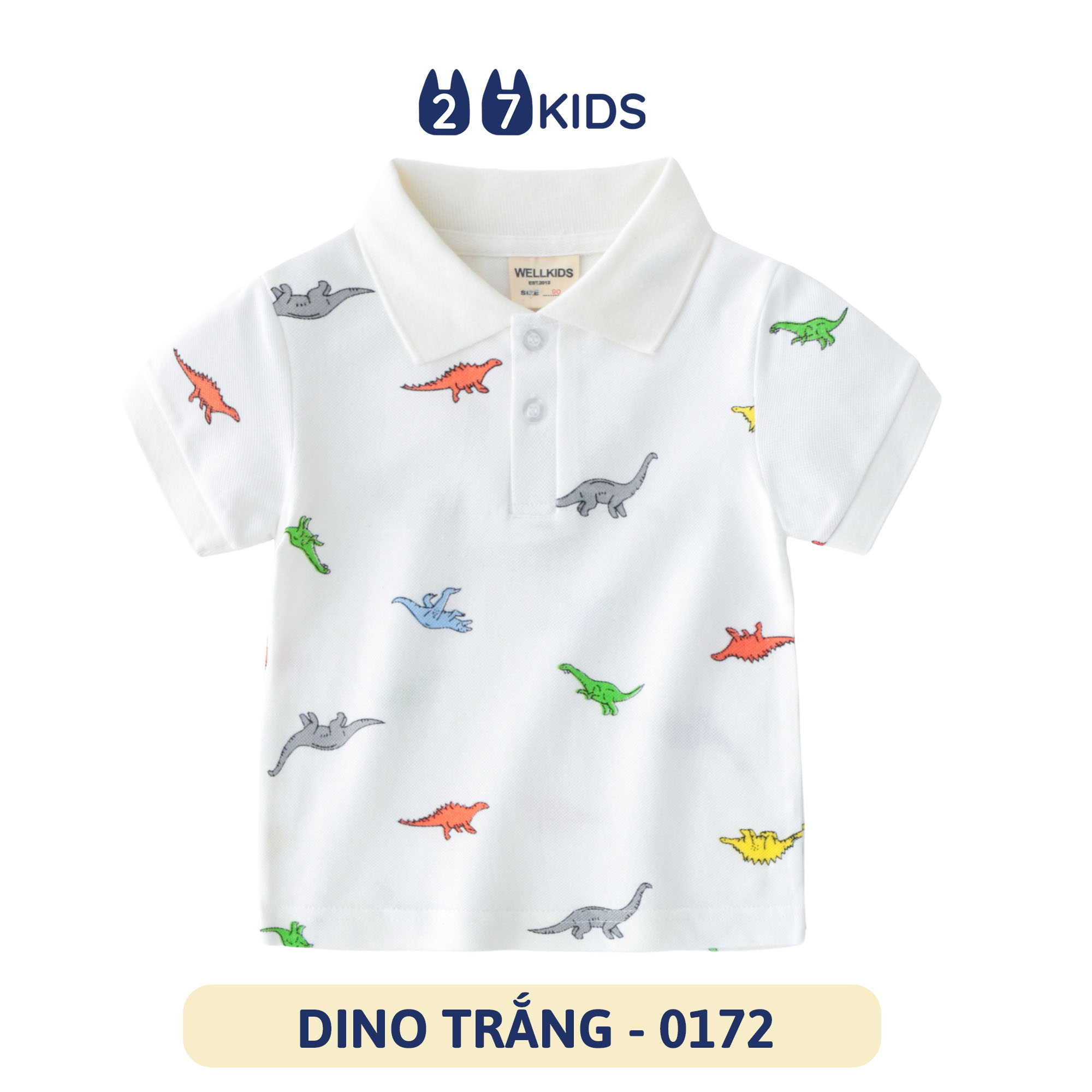 Áo Polo bé trai ngắn tay 27Kids WELLKIDS áo thun sơ mi cộc nam cho trẻ từ 2-8 tuổi BSPO9