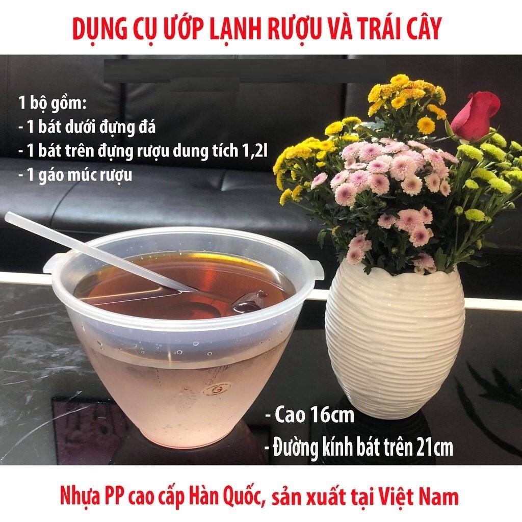 BÁT ƯỚP LẠNH RƯỢU + GÁO MÚC RƯỢU TIỆN LỢI
