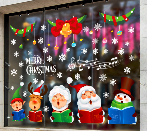 Decal trang trí Noel - Những người bạn hòa ca vang