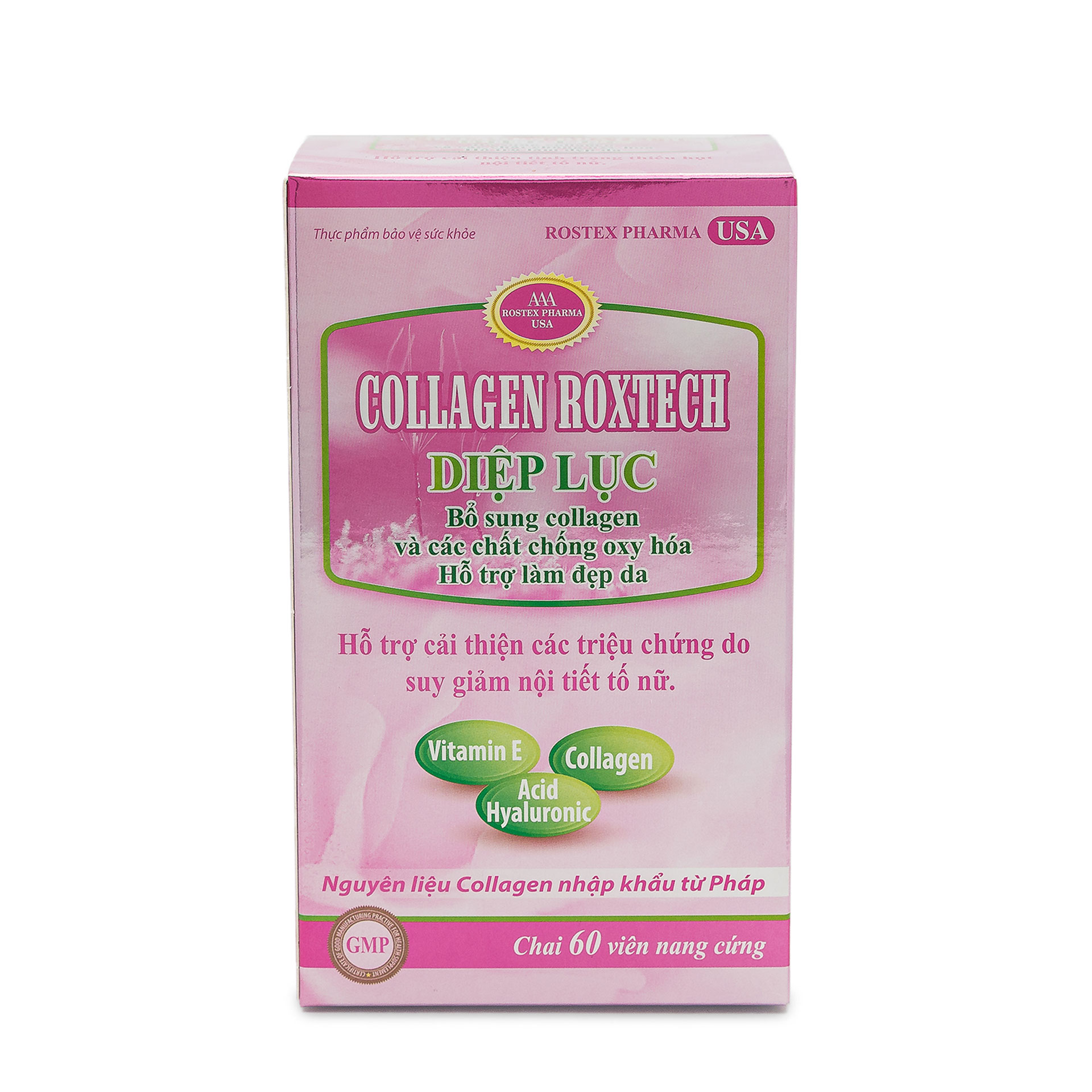 Viên uống đẹp da Collagen Roxtech Diệp Lục giảm nám sạm, chống lão hóa, tăng nội tiết tố nữ