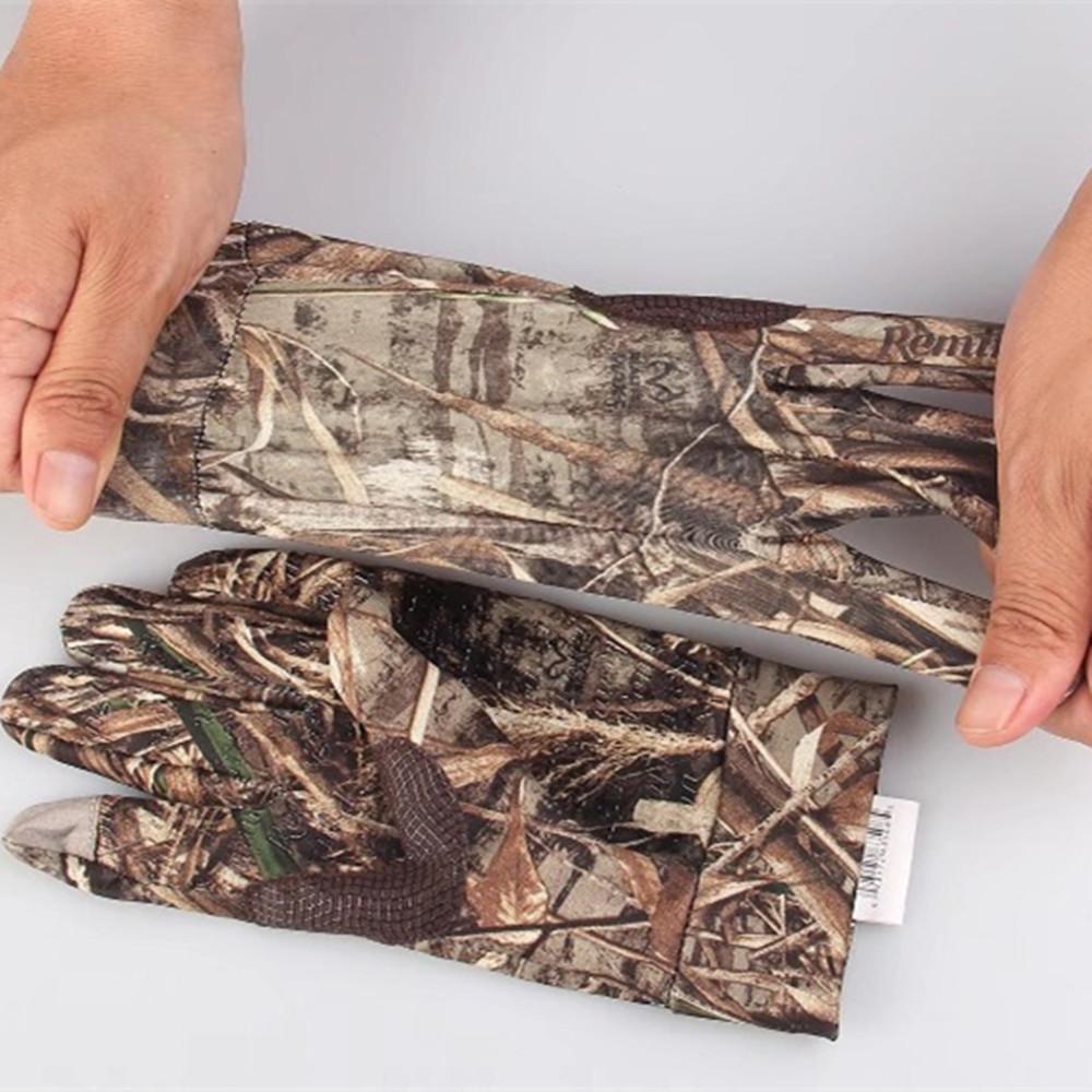 Găng tay bắn chống trượt đàn hồi trên màn hình cảm ứng câu cá ngoài trời Bionic Bionic Full Finger Găng tay Color: camo 3 Size: M