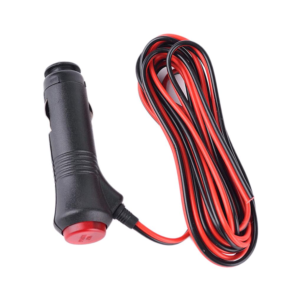 3 pieces 1.5m Length 12V 24V Car Cigarette Lighter Power Supply Cord Connector With Switch