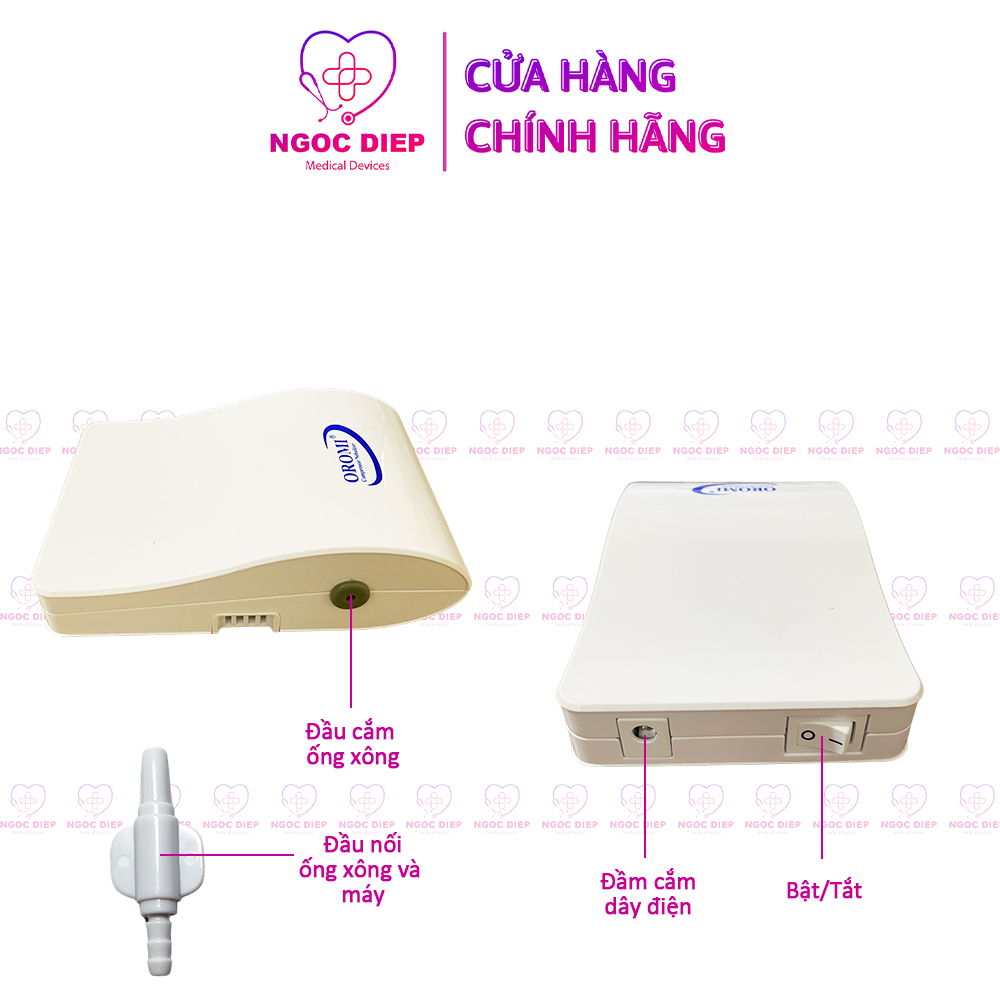 Máy xông khí dung OROMI TL-162 - Bộ xông mũi họng cho người lớn và trẻ em - Bảo hành chính hãng 5 năm