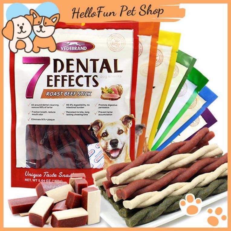 Xương gặm sạch răng thơm miệng cho chó 7 Dental Effects (gói 160g)
