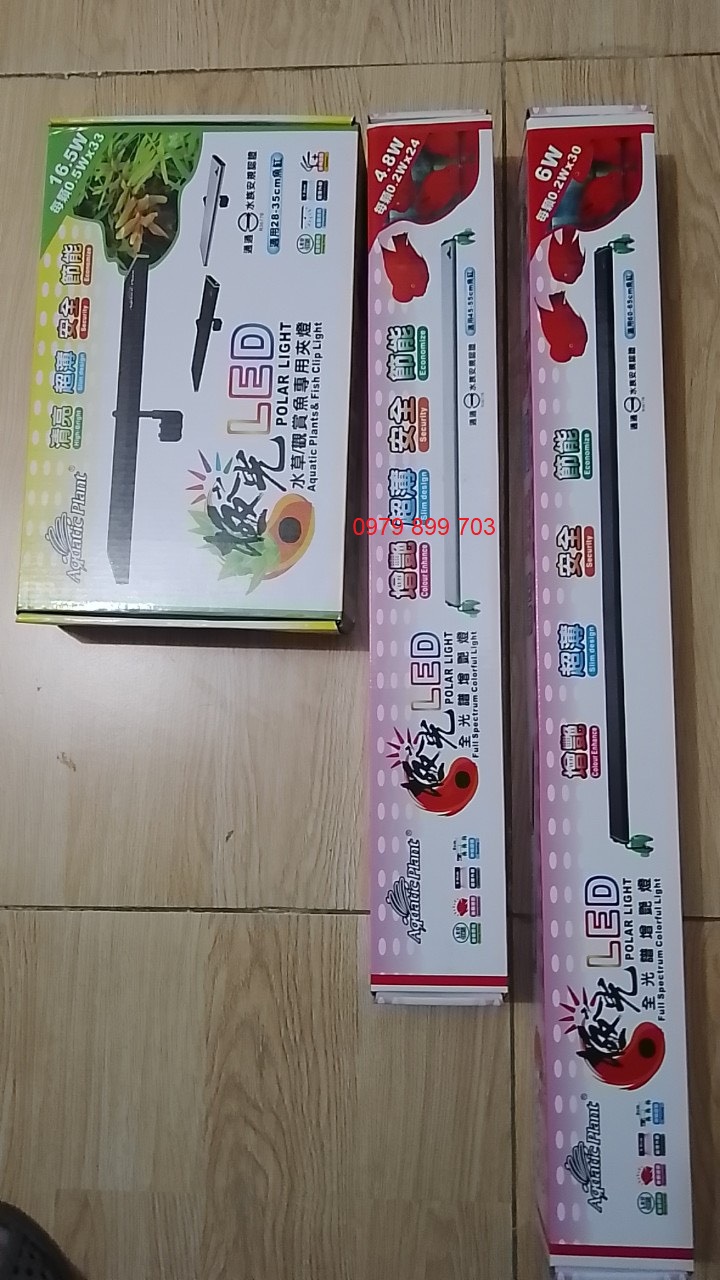Đèn led máng đỏ cá không đỏ nước 4.8W cho bể 45-55cm