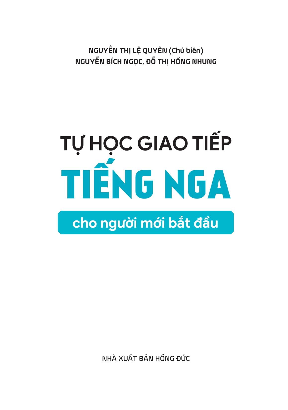Sách - Tự Học Giao Tiếp Tiếng Nga Cho Người Mới Bắt Đầu