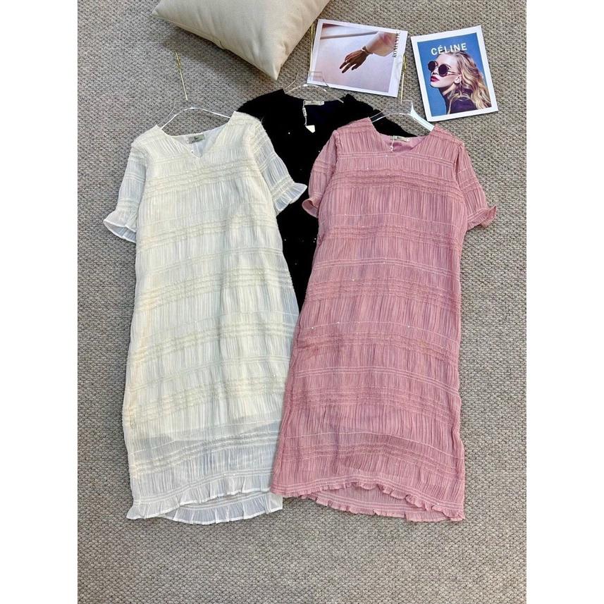 ĐẦM ĐI CHƠI, VÁY ĐI CHƠI, VẤY BABYDOLL CỔ V TAY NGẮN DÁNG SUÔNG CỰC KUTE