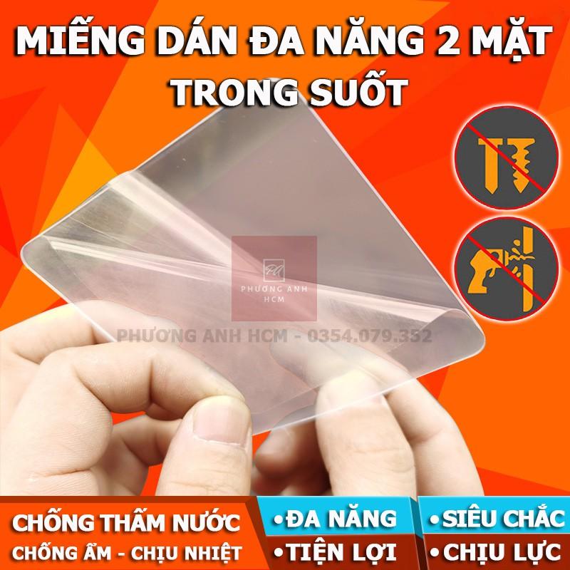 Miếng Dán Tường 2 Mặt Trong Suốt - Dán Tranh Ảnh, Dán Dự Phòng Cho Móc Treo Đồ, Kệ Nhà Tắm, Kệ Remote