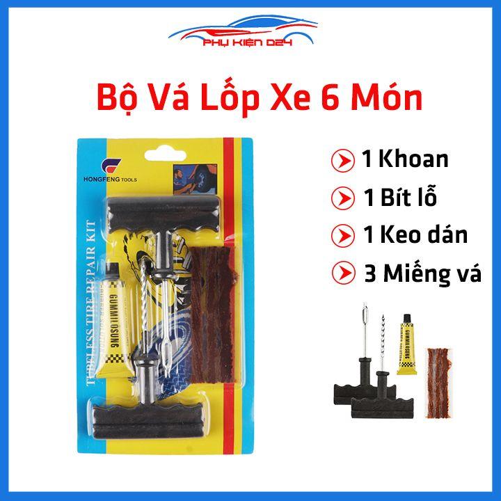 Bộ dụng cụ sửa chữa nhanh lốp xe 6/8 chi tiết