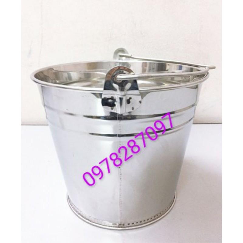 Xô inox 304 đủ cỡ 3, 5, 10, 15, 20 lít size 18, 20, 25, 27, 30 cm Xô đá ngâm bia rượu cao cấp