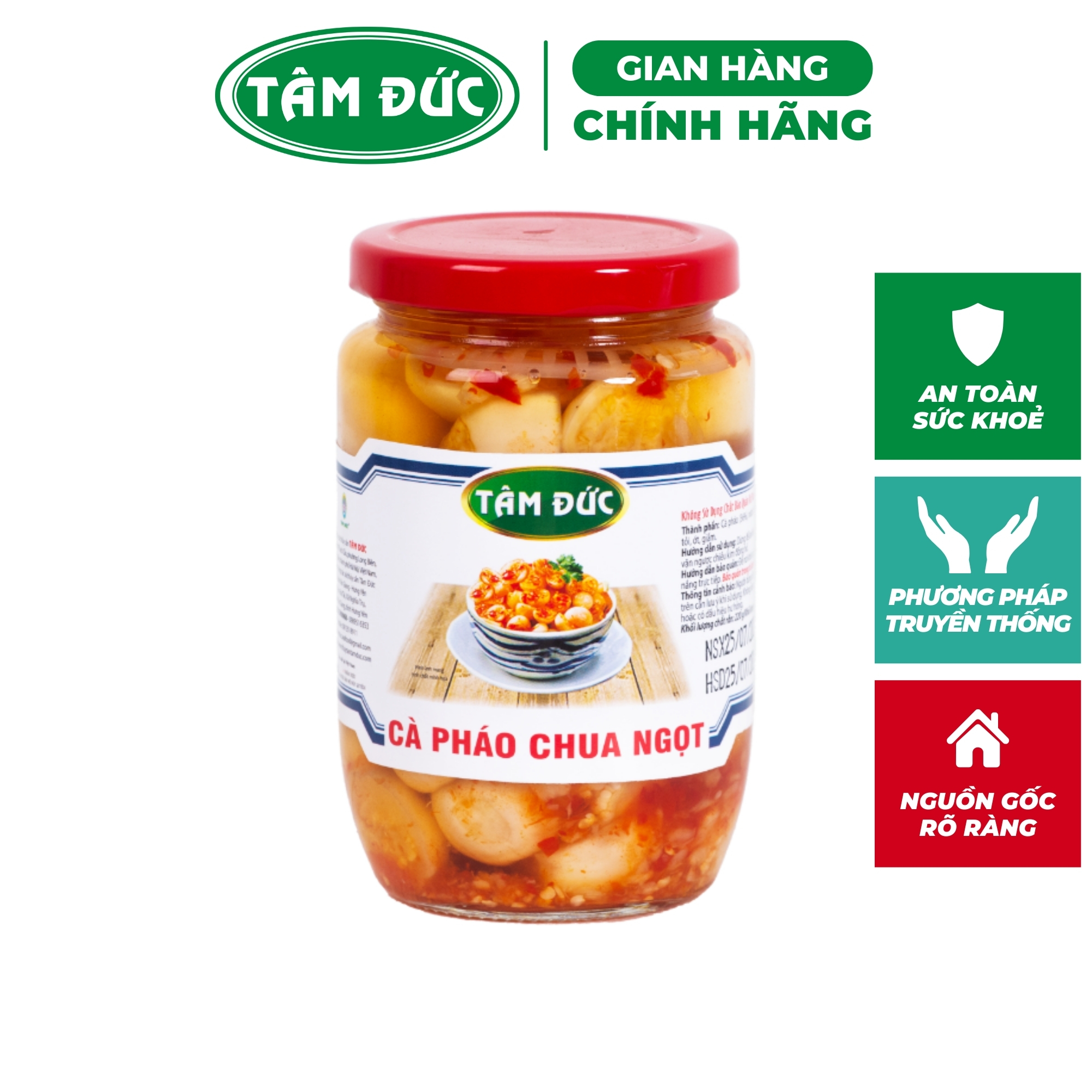 Tâm Đức - Cà pháo chua ngọt ăn liền lọ 390gr