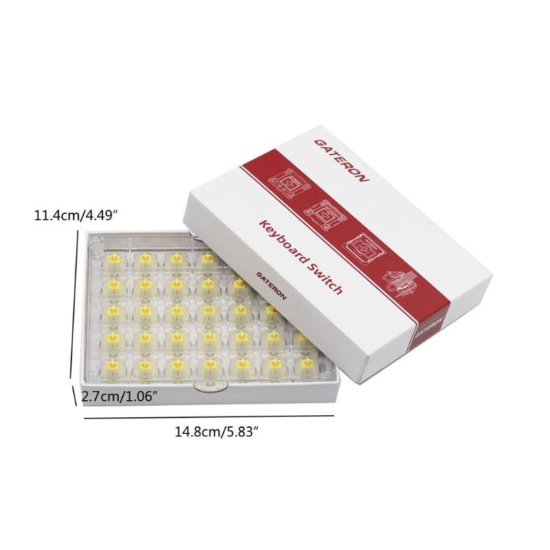 HSV 35Pcs Gateron CAP Switch Milky Gold Switchfor Mechanical Keyboard Switch