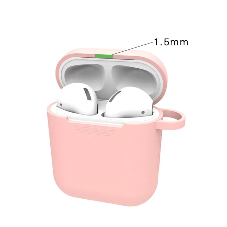 Case Trơn Bảo Vệ Cho Airpods 1,2 - Vỏ Đựng Tai Nghe, Ốp Silicon Dẻo Chống Va Đập, Nhiều Màu