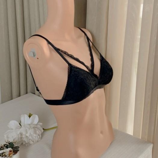 Áo Ngực Bralette Cho Mẹ Bầu Không Gọng Mút Mỏng Dây Bèo Nhún Hàng Thiết Kế Ladali