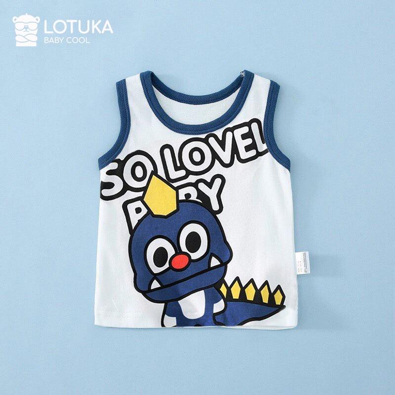 Áo ba lỗ bé trai bé gái LOTUKA dễ thương, quần áo cho bé mặc nhà, Bộ quần áo trẻ em mùa hè 4-18kg