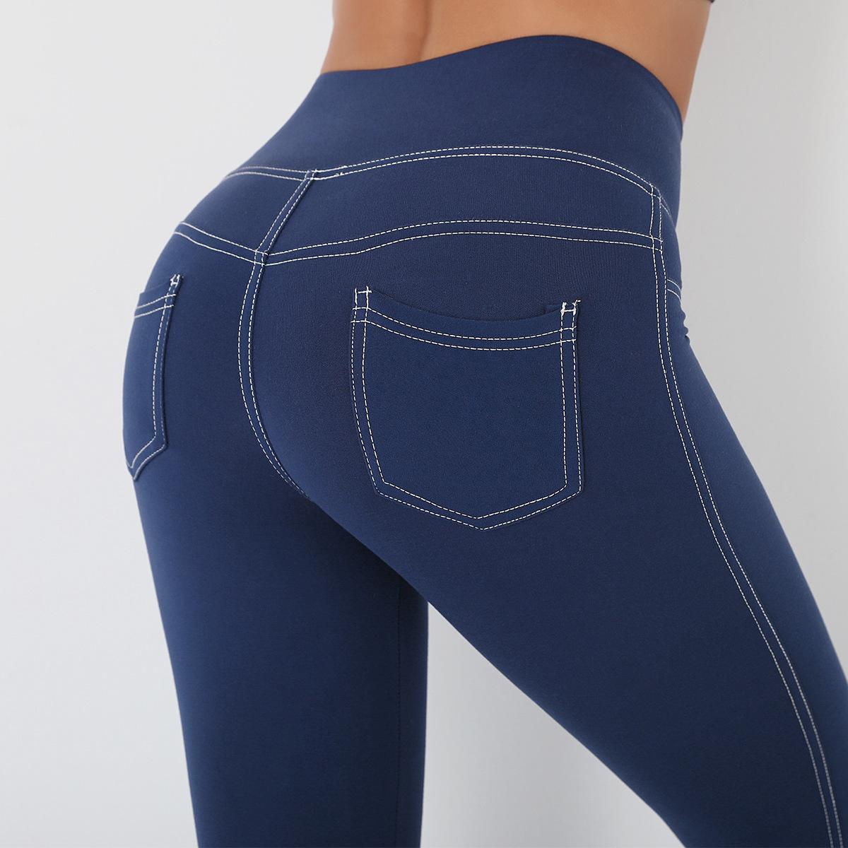 Nữ Tập Luyện Đơn Giản Quần Legging Thể Thao Mềm Khỏa Thân Cảm Giác Co Giãn Gợi Cảm Tập Gym Yoga Thun Cao Cấp Tập Yoga Thể Dục Quần Legging