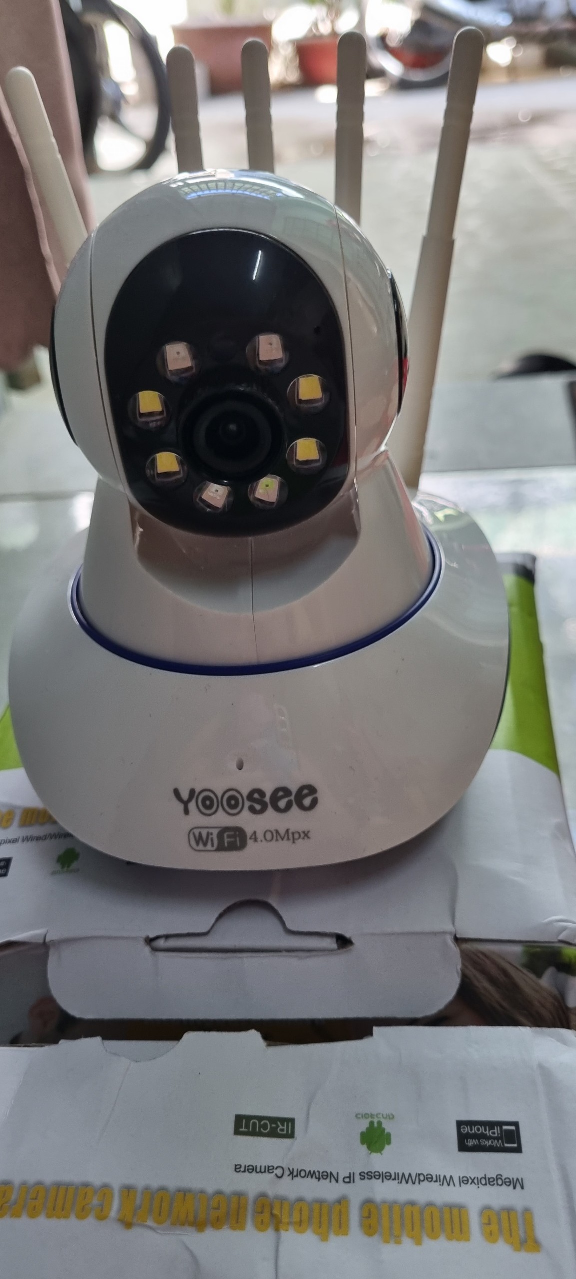 Camera Yoosee 5 râu 3.0MPX- Xem đêm có màu 8 led FHD kèm thẻ nhớ 128gb hàng nhập khẩu