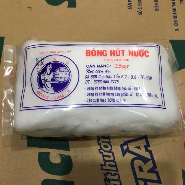 BÔNG HÚT NƯỚC 100% COTTON 25G