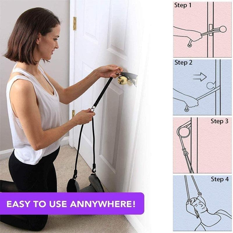 Hammock with Stand for Neck Traction Massager Cervicales To Reduce Neck Pain Relief Relaxation with Free Eye Mask Neck Hammock