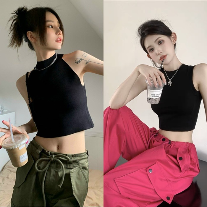 SET QUẦN ỐNG RỘNG TÚI HỘP LƯNG CAO SUÔNG + ÁO CROPTOP THUN BA LỖ TRƠN ĐI CHƠI THỂ THAO DẠO PHỐ ĐI BIỂN