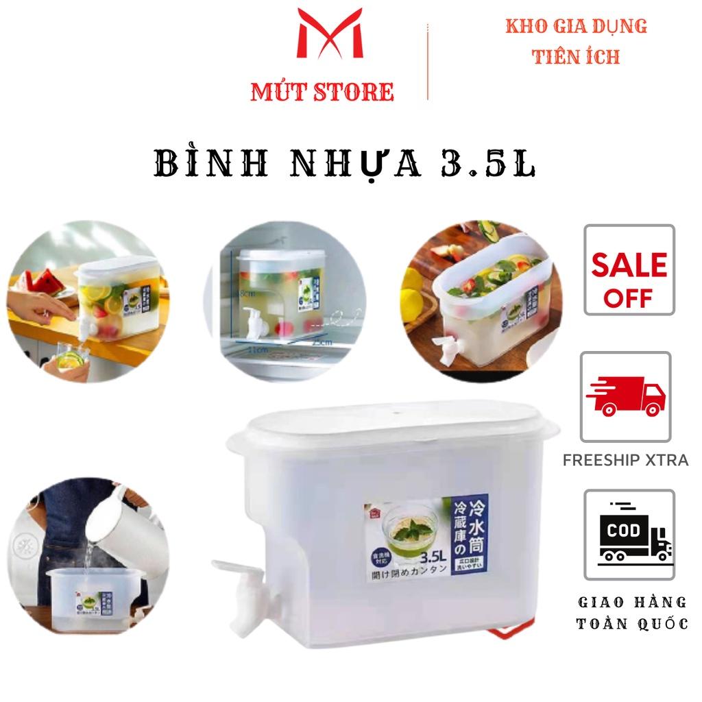 Bình Nước 3.5L Có Vòi Để Tủ Lạnh Cao Cấp, Đựng Nước Trà, Nước Trái Cây Tiện Lợi Đa Năng Ngăn Nắp