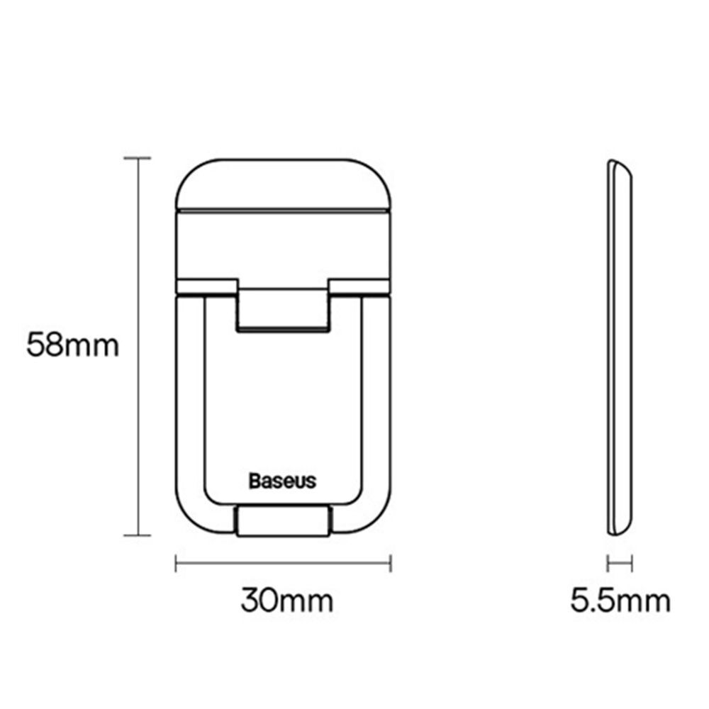 Giá đỡ, Chân đế đa năng nhỏ gọn cho Laptop/Mac-book Ba-se-us Slim Laptop Kickstand (Kim loại cao cấp, Xếp Gọn, Bộ 2 pcs) - Hàng chính hãng