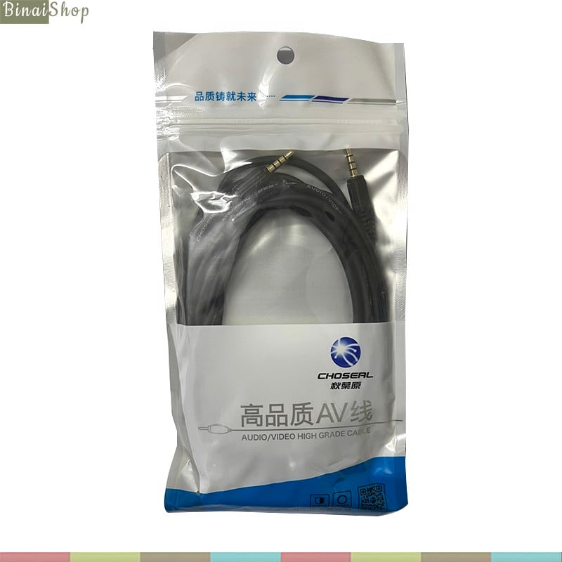 Choseal QA01BK - Cáp Âm Thanh 3.5mm TRRS-TRRS